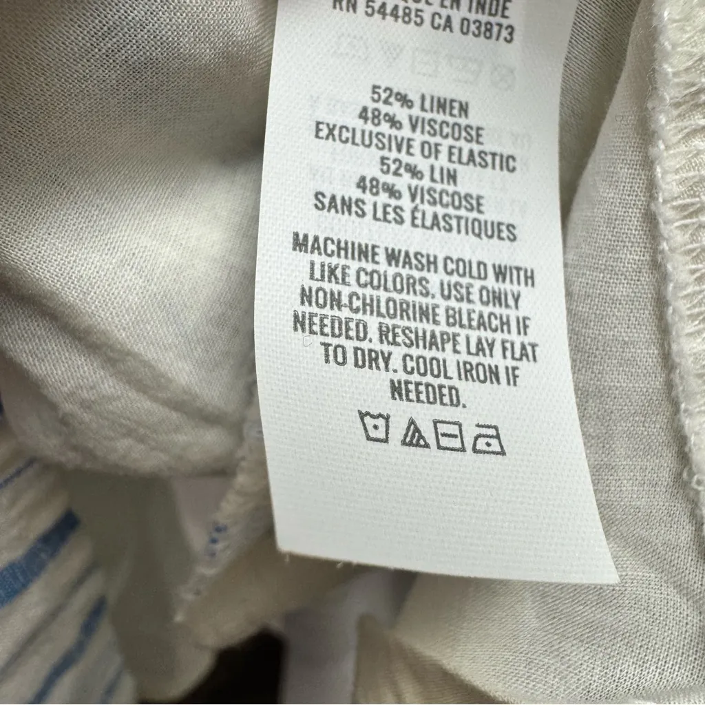 NEW Aerie Love Of Linen Blend Mini Dress Sleeveless Blue White Medium M NWT - Image 6