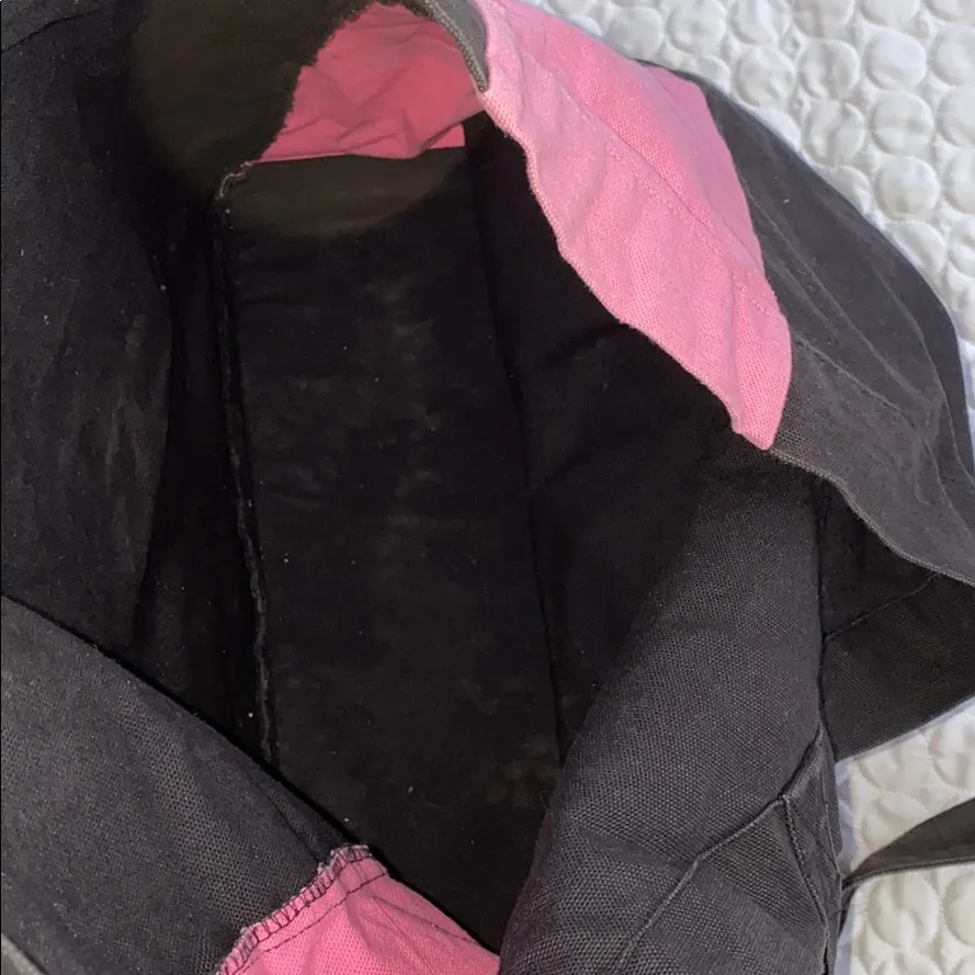 Polo women one size tote bag black and pink soft no structure bag weekender - Image 6