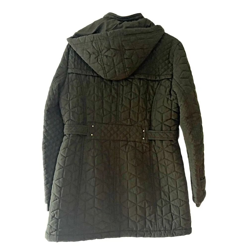 Weatherproof  Quilted Hooded Jacket Dark Green Size Large Excellent Condition - Image 2
