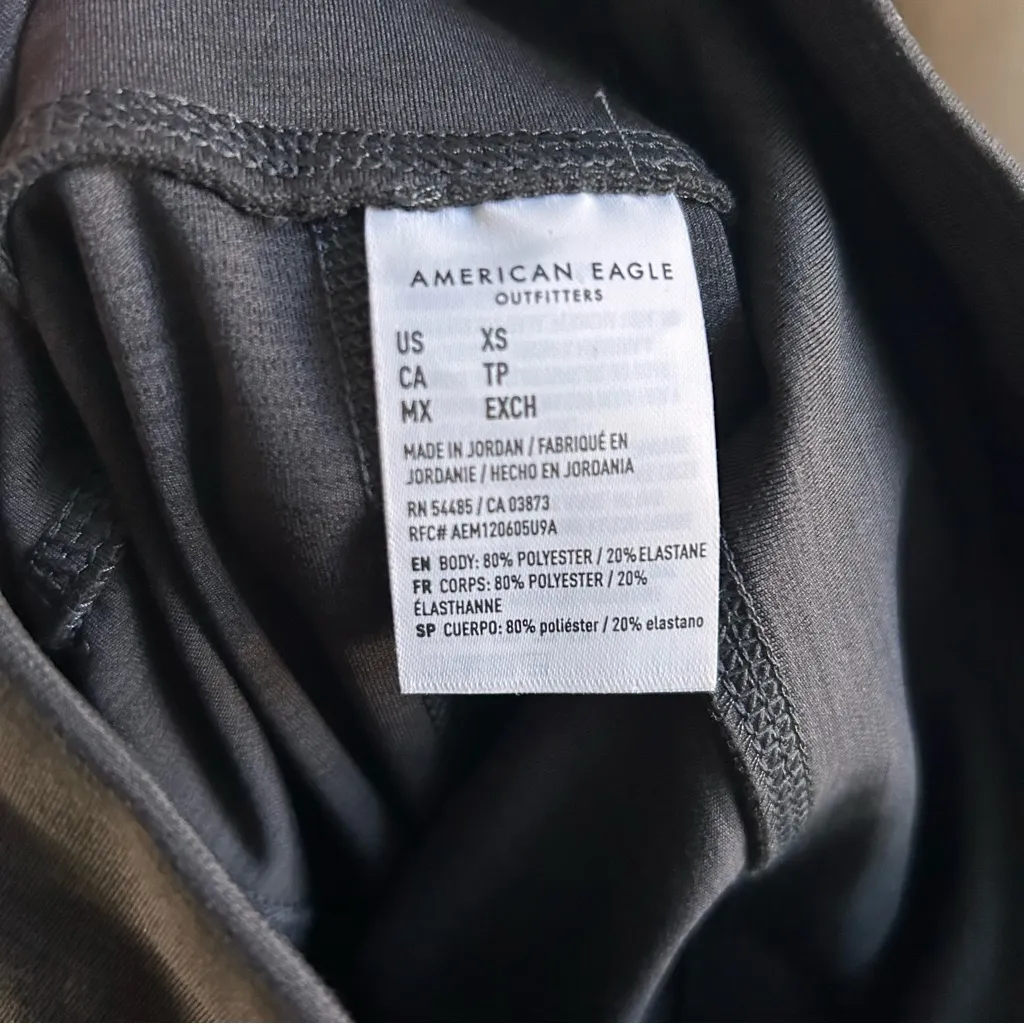 American Eagle Heather Grey/Black Everything Pocket Legging D22 - Image 6