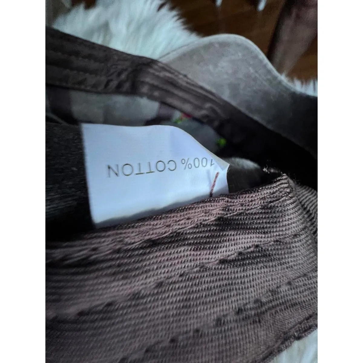 Gray Baseball Cap with Embroidered Green and Pink Cherries - Image 6