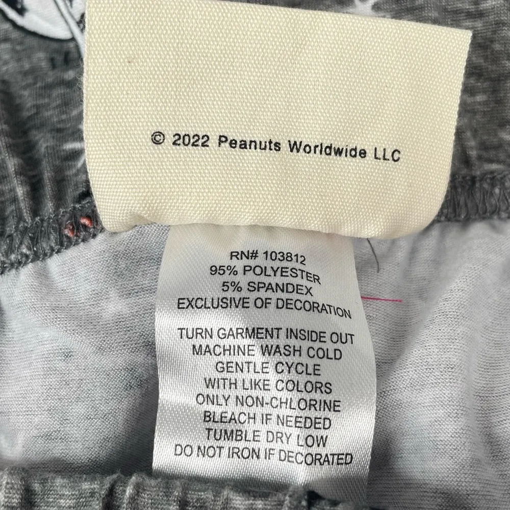 Munki Munki Peanuts Snoopy Halloween Pajamas Gray Orange Size Medium Large - Image 5