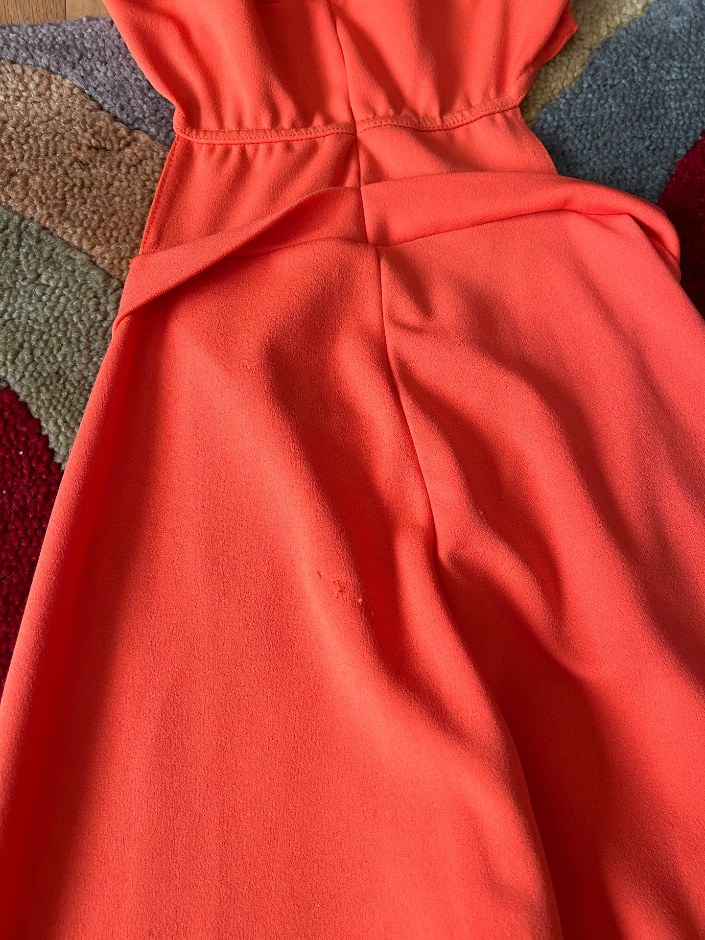 PrettyLittleThing Orange Cutout Sleeveless Pants Jumpsuit One Piece Size 0 - Image 6