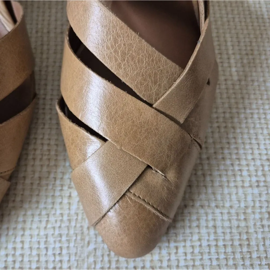 Brand New In Box Aerosoles Carmel Brown Leather Wedge Heel Sandals Shoes Size 9M - Image 4