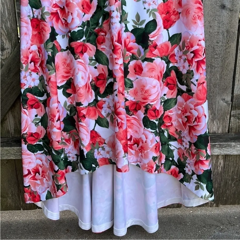 NWT Calvin Klein Dress Floral High Low Hem Size 16W - Image 5