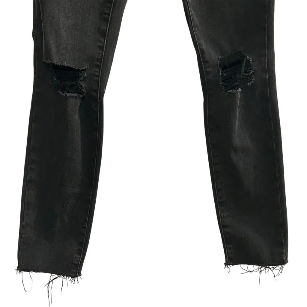 PacSun Women's High Rise Jegging Jeans Black Distressed Size 24 - Image 3