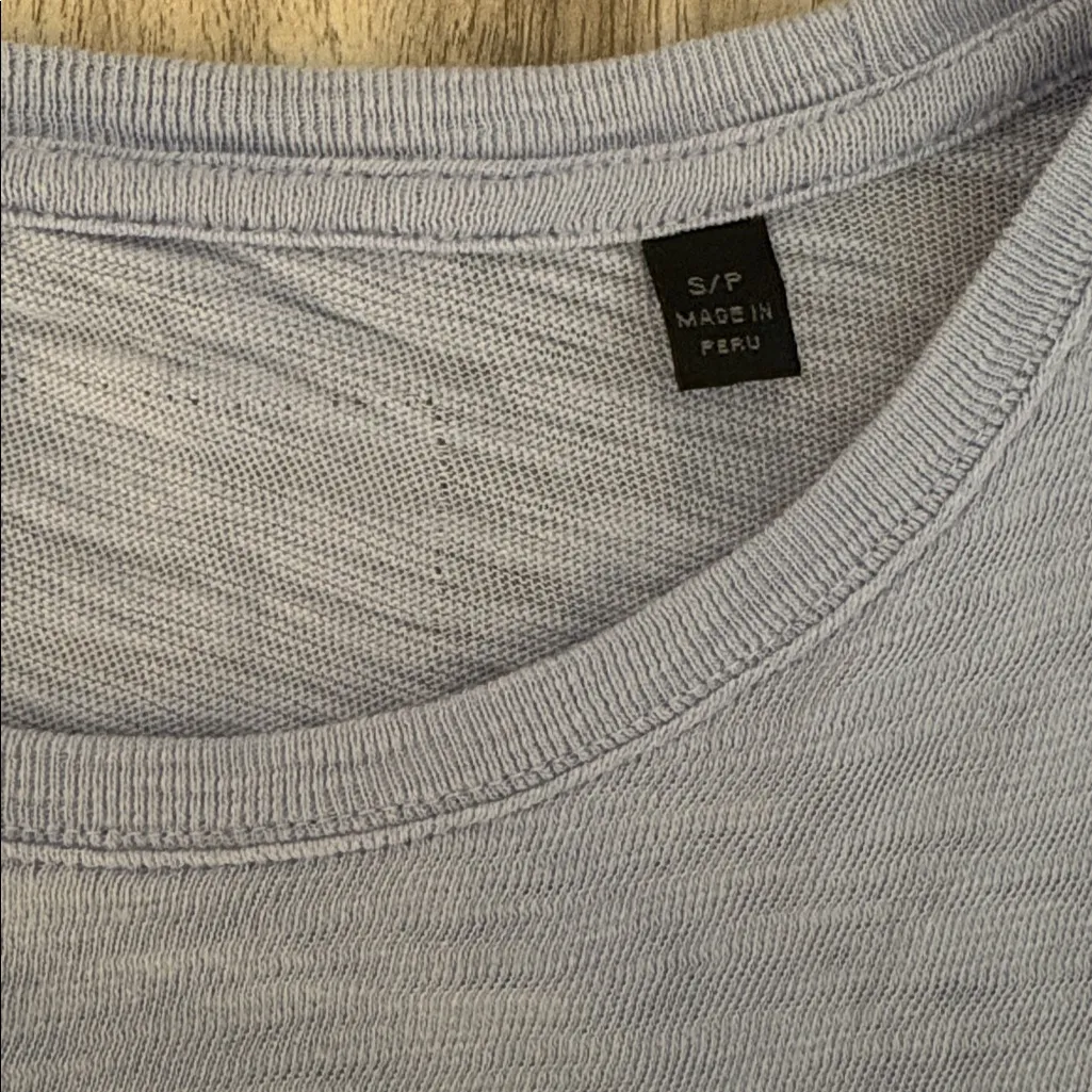 ATM Long Sleeve Slub Distressed Crewneck Tee Shirt Top Women’s Small T - Image 2