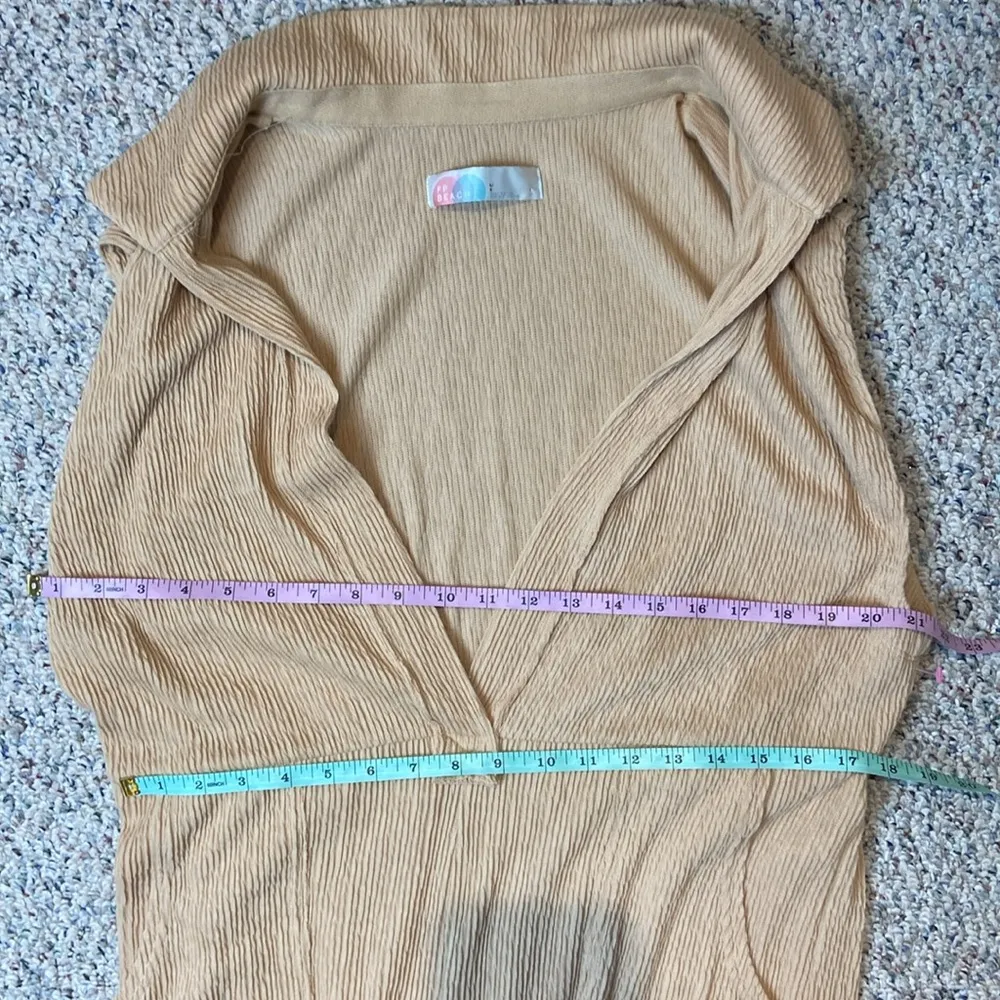 Beach Carousel One Piece Neutral Slouchy Textured Free Knit Sz L - Image 14