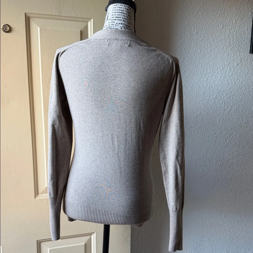 Banana Republic Taupe V-Neck Sweater - Image 2