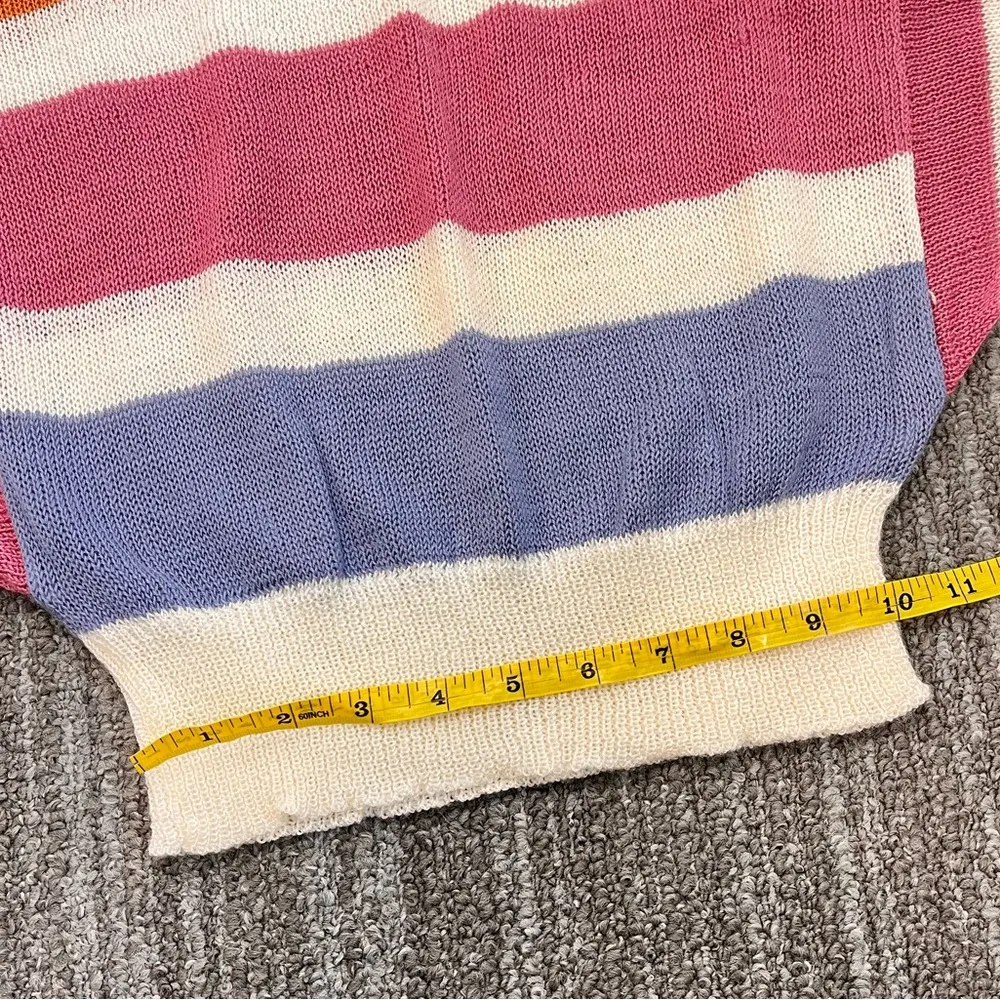 Gitano Vintage Sweater Mock Neck Striped M Medium - Image 6