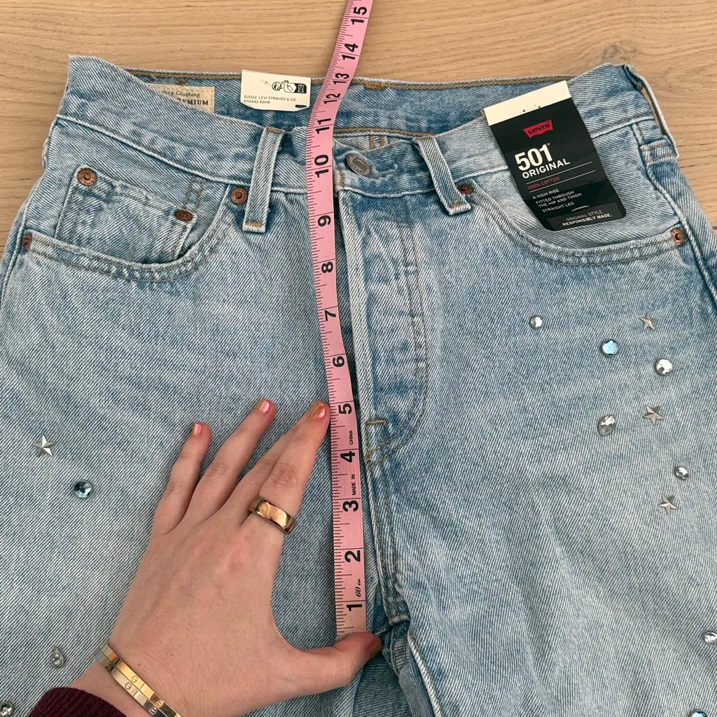 Levi’s 501 original fit studded jeans - Image 7