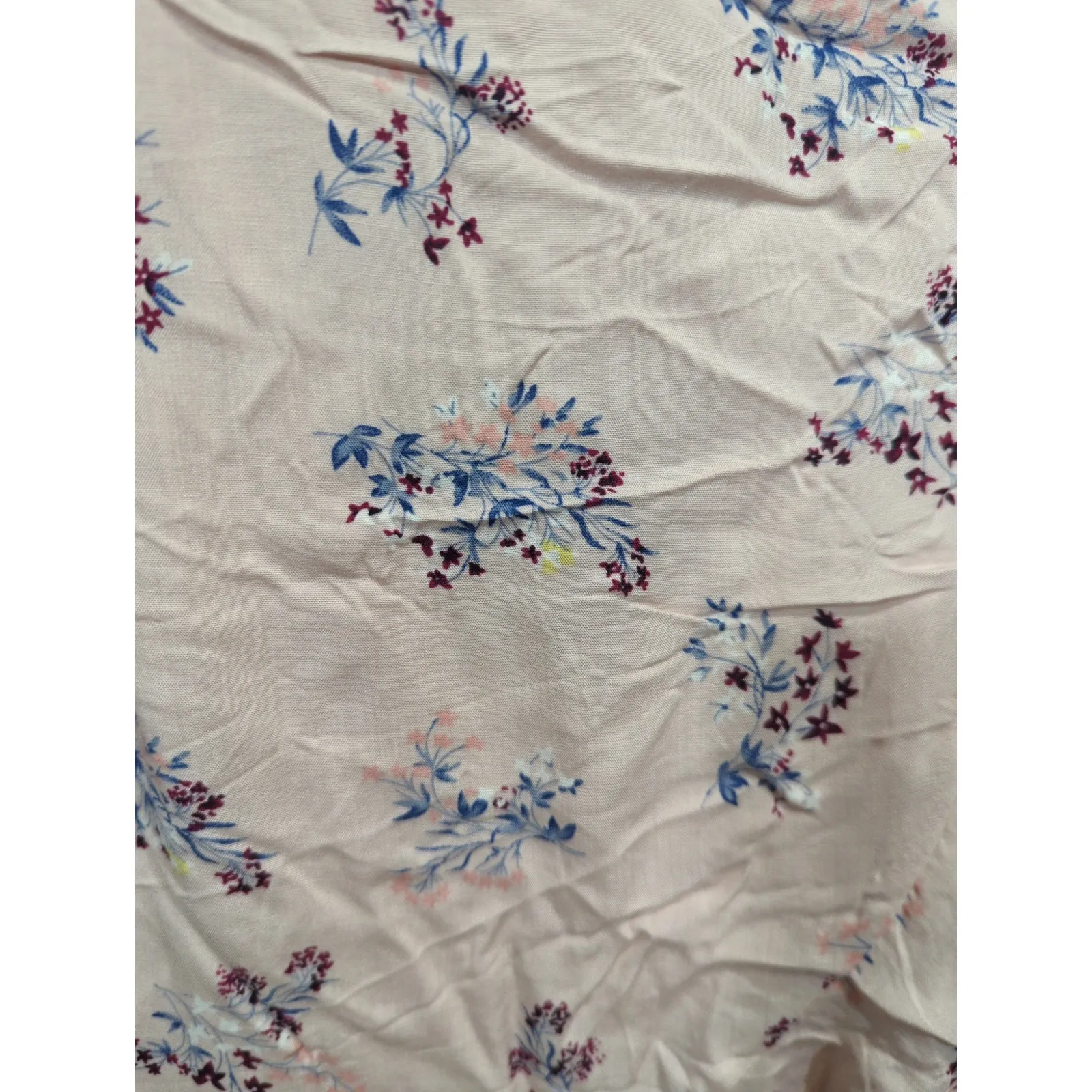 NWT Francesca's Blush Floral Wrap Dress Womens Size L Ruffled Mini Feminine - Image 5