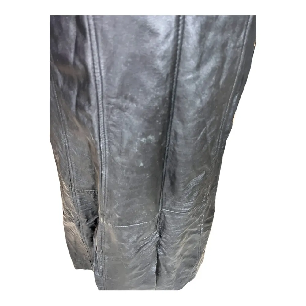 Matrix style Long vintage leather jacket size small Amsterdam cyberpunk - Image 11