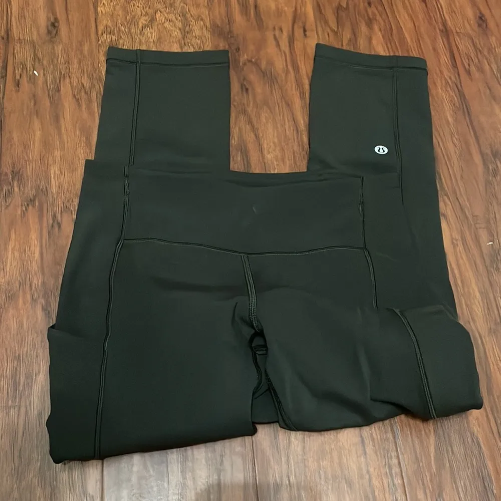 Lululemon Speed Up Crop in Dark Olive - Image 4