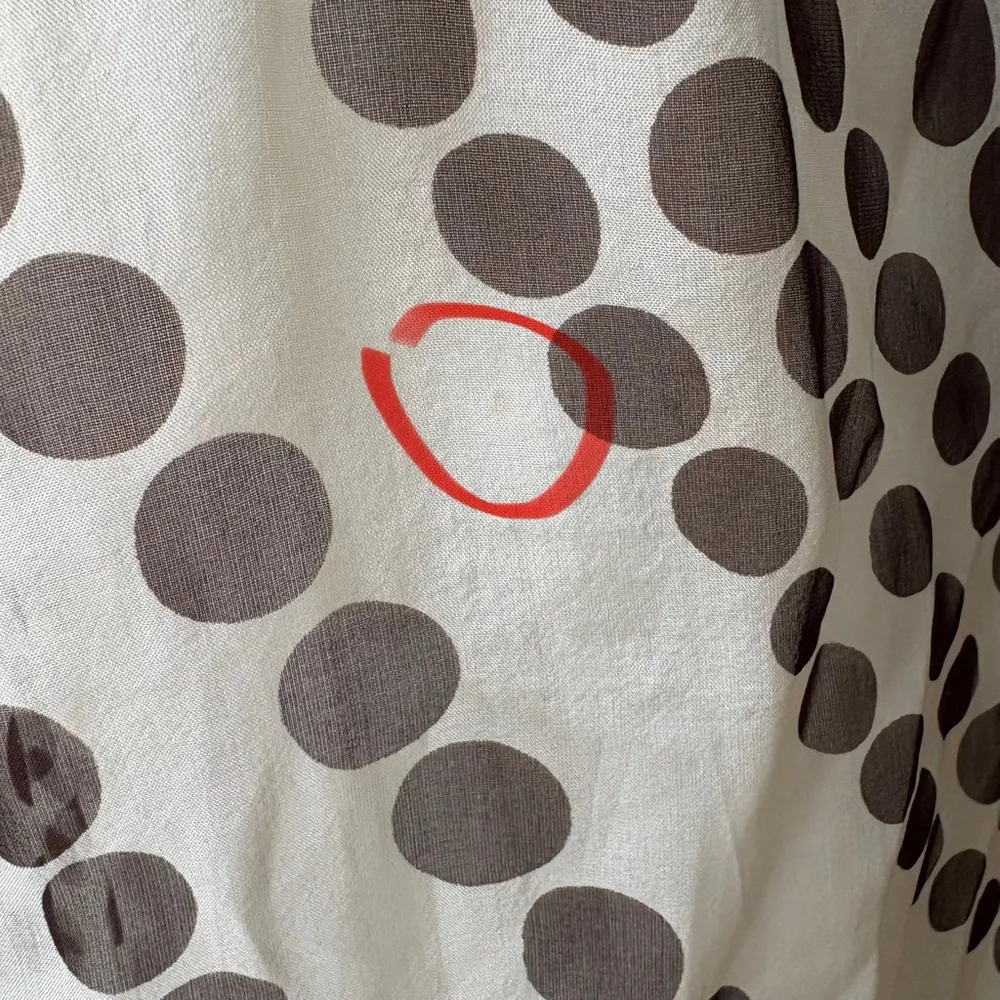 MILLY of New York Sleeveless Scoop Neck Ivory Brown Polka Dot Silk Blouse, Sz 2 - Image 16