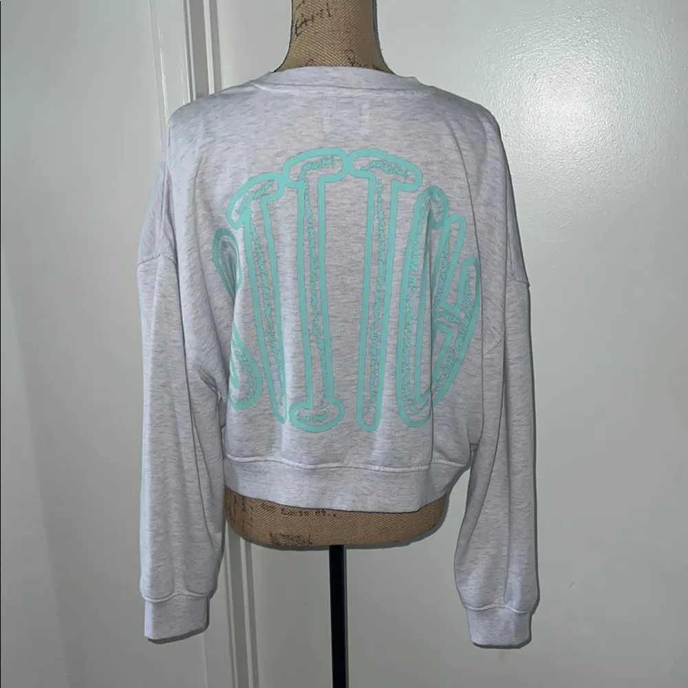 Disney Gray Crew Neck Sweater with Stitch Design - Image 4
