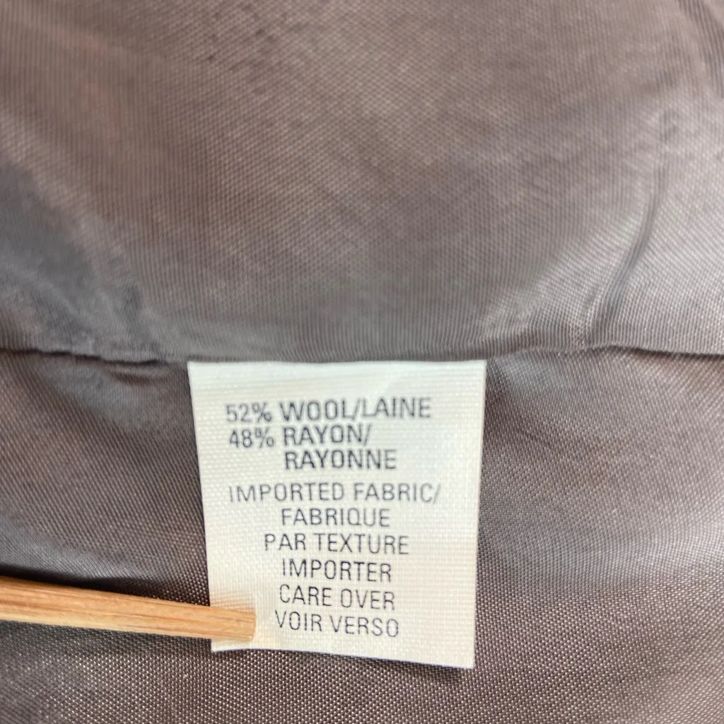 Anne Klein II Womans Suit Vintage Jacket SZ 14 Pants‎ SZ 12 Brown - Image 5