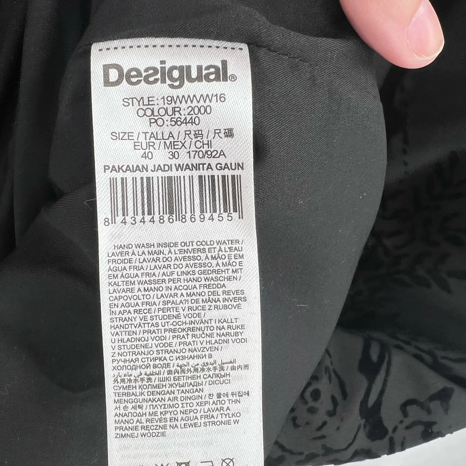 Desigual Black‎ Shift Dress Embroidered and Beading Detail US 6 / EU 40 New - Image 11