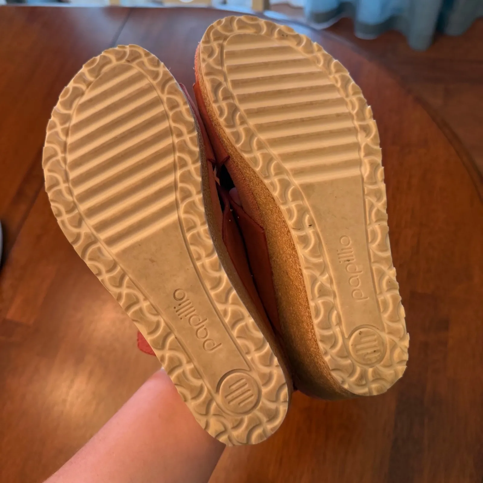 Birkenstock Papillio Samira Rivets Sandal Wedge Red Pink‎ Size 38 US 7 - Image 10