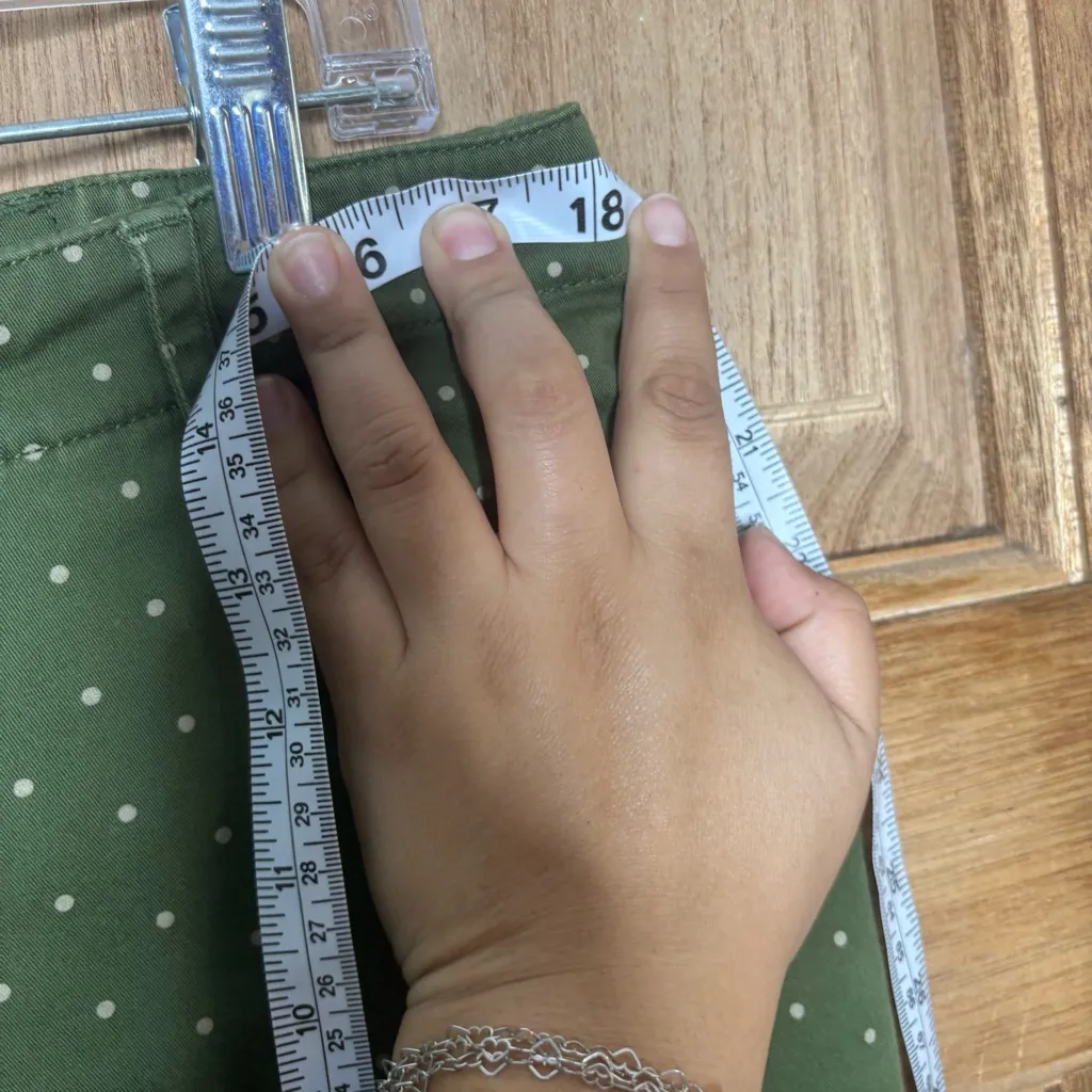 Vintage‎ women’s Susan Bristol Green Polka Dot Pants size 14p - Image 3