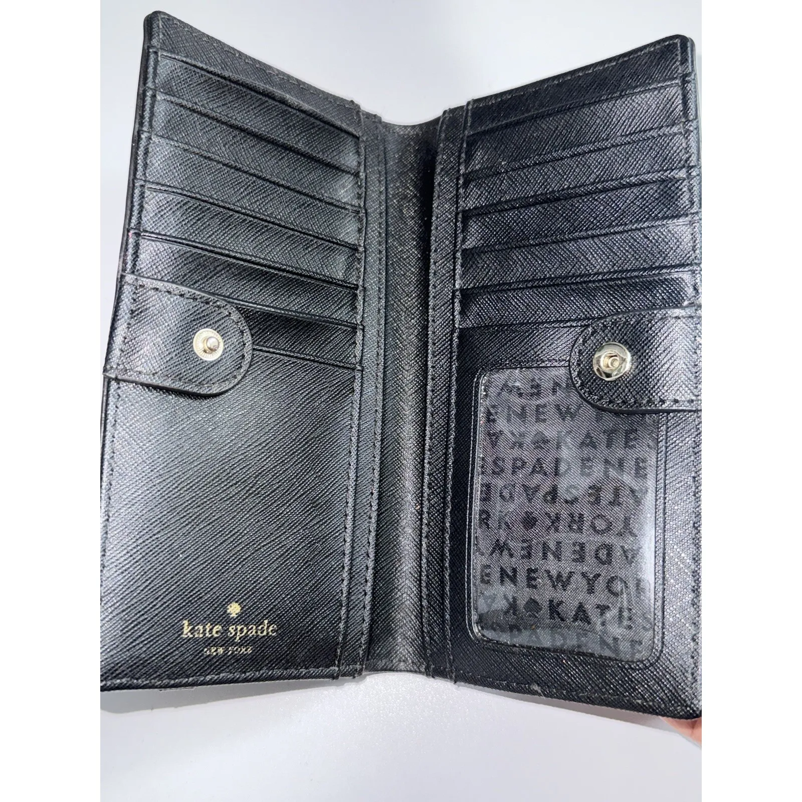 Kate Spade New York 250754 Womens Laurel Way Jeweled Clutch Wallet Black Bling R - Image 4