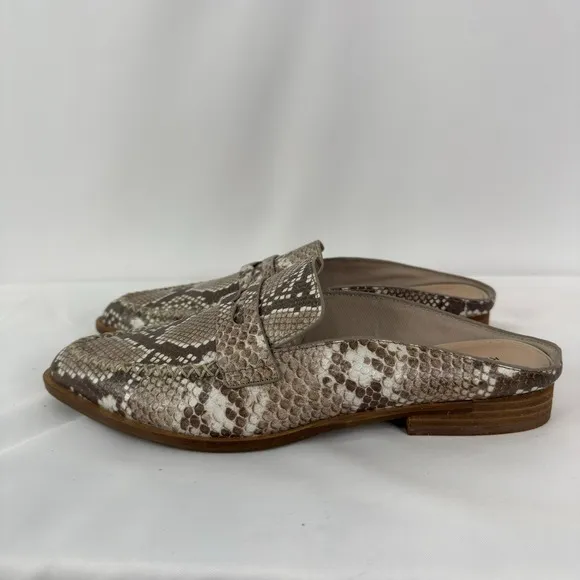 KELSI DAGGER BROOKLYN Sanders Snake Print Leather Mules Size 9 - Image 7
