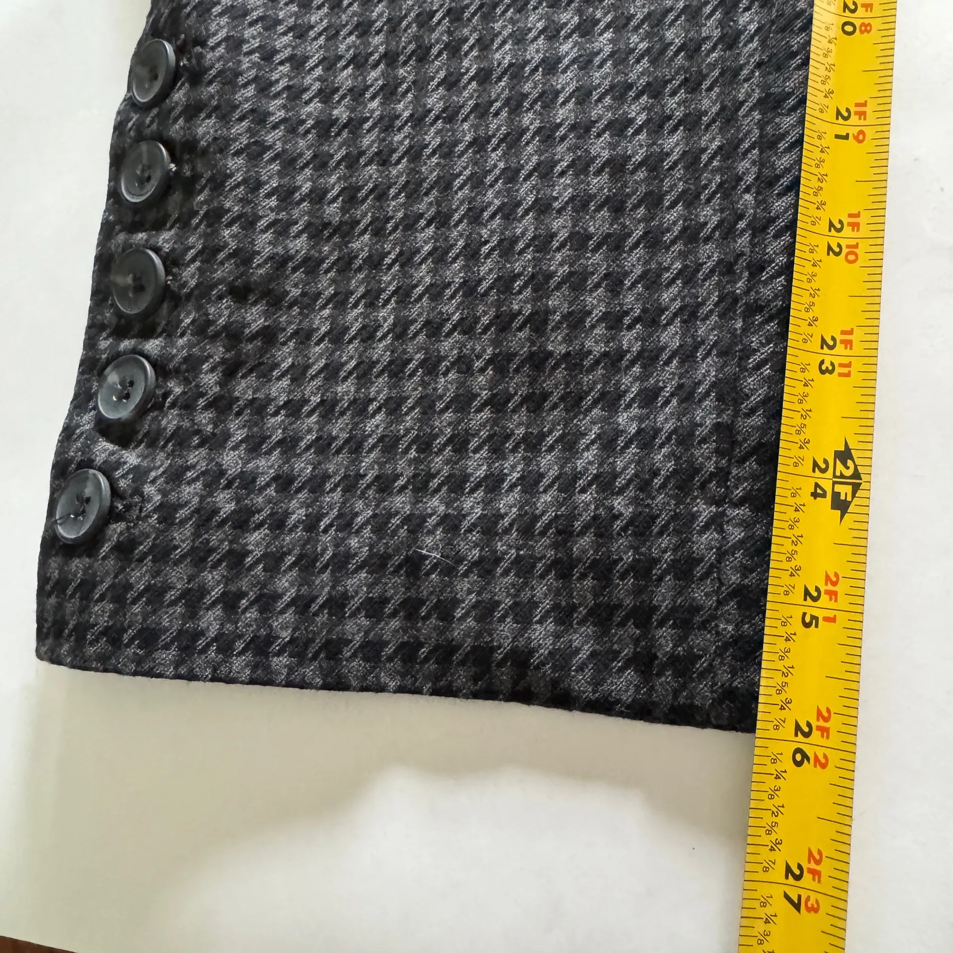 Talbots Pants Womens 14P Chatham Ankle Houndstooth Black Gray Stretch Preppy - Image 10