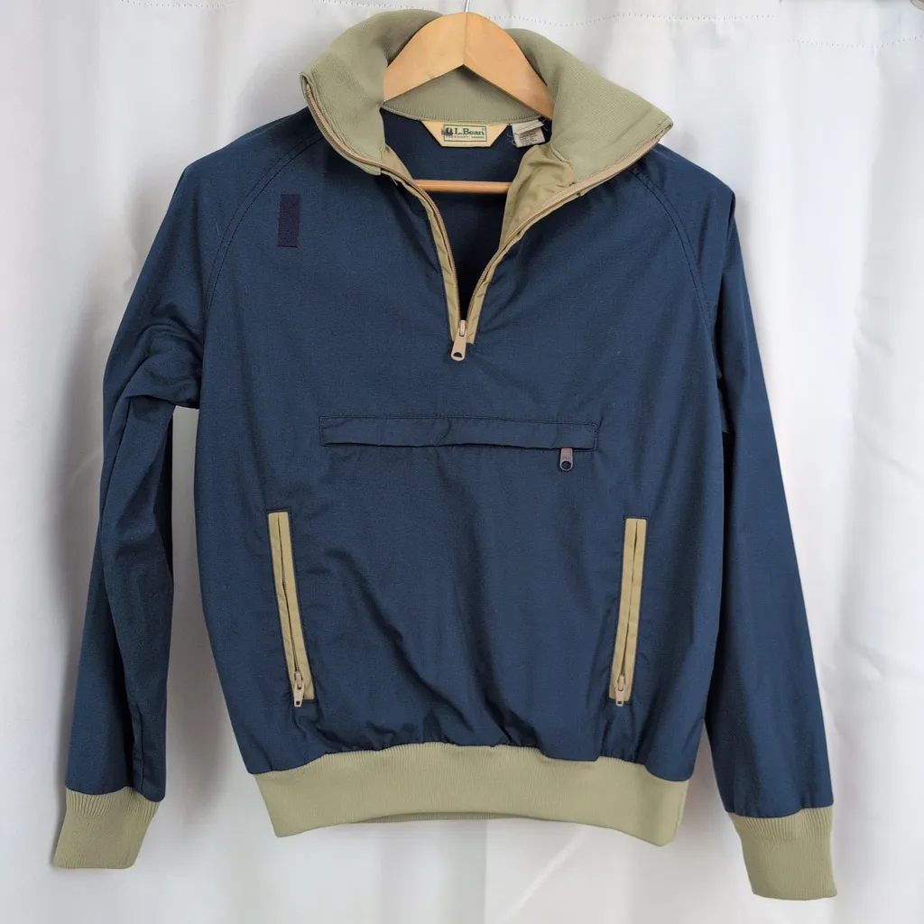Women's Vintage LL Bean Anorak Blue Jacket Medium - Image 6