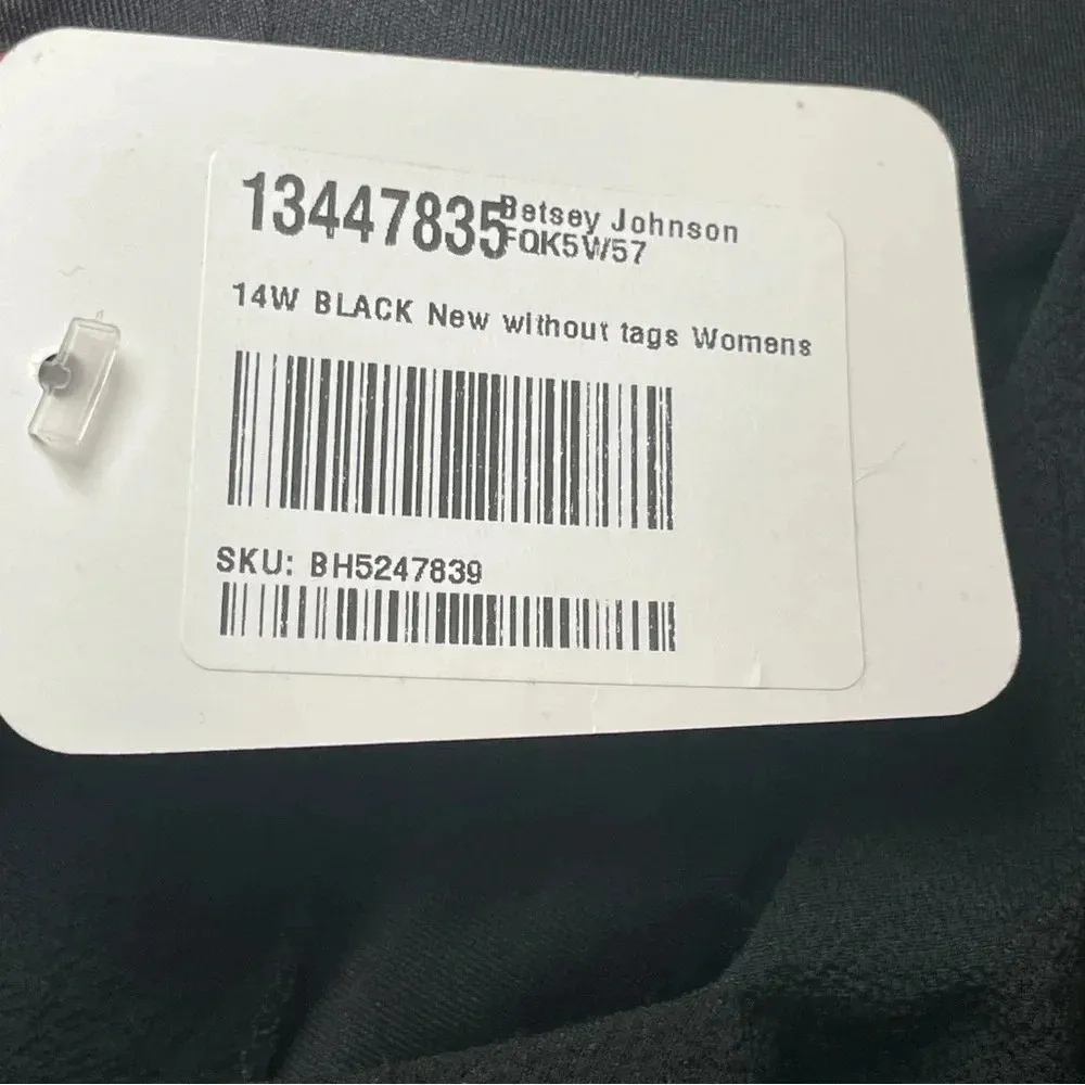 Betsey Johnson Black Maxi Dress 14W White Polka Dot Ties Event Party Evening - Image 11