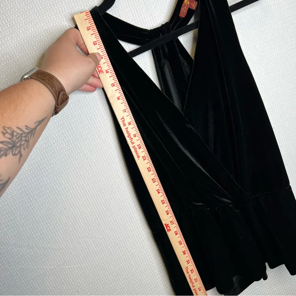 7 For All Mankind | Black Velvet Soft Tank‎ Top Blouse Small - Image 4