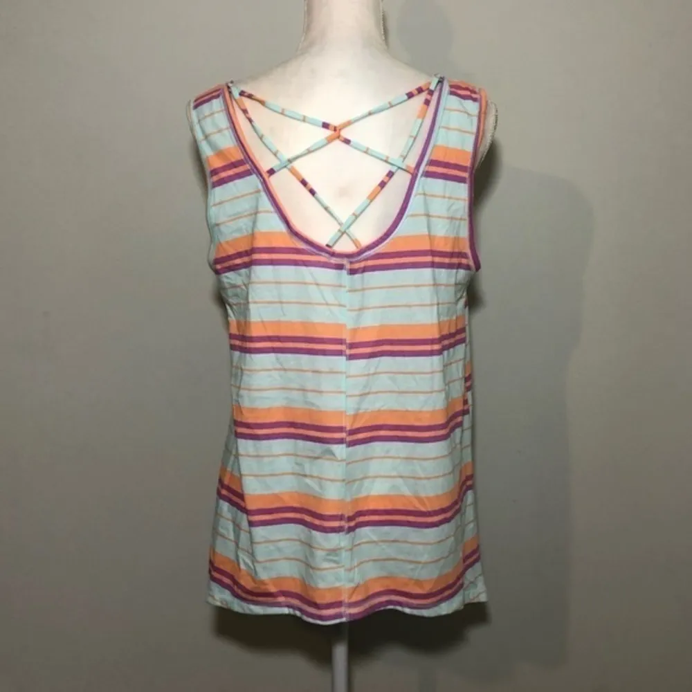 NWOT Blue Orange Purple Neon Beach Tank Top New - Image 2