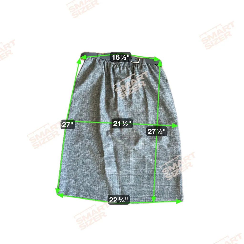 Alfred Dunner Charcoal Pencil Skirt W/Belt Size 18 NEW Vintage Pull on - Image 7