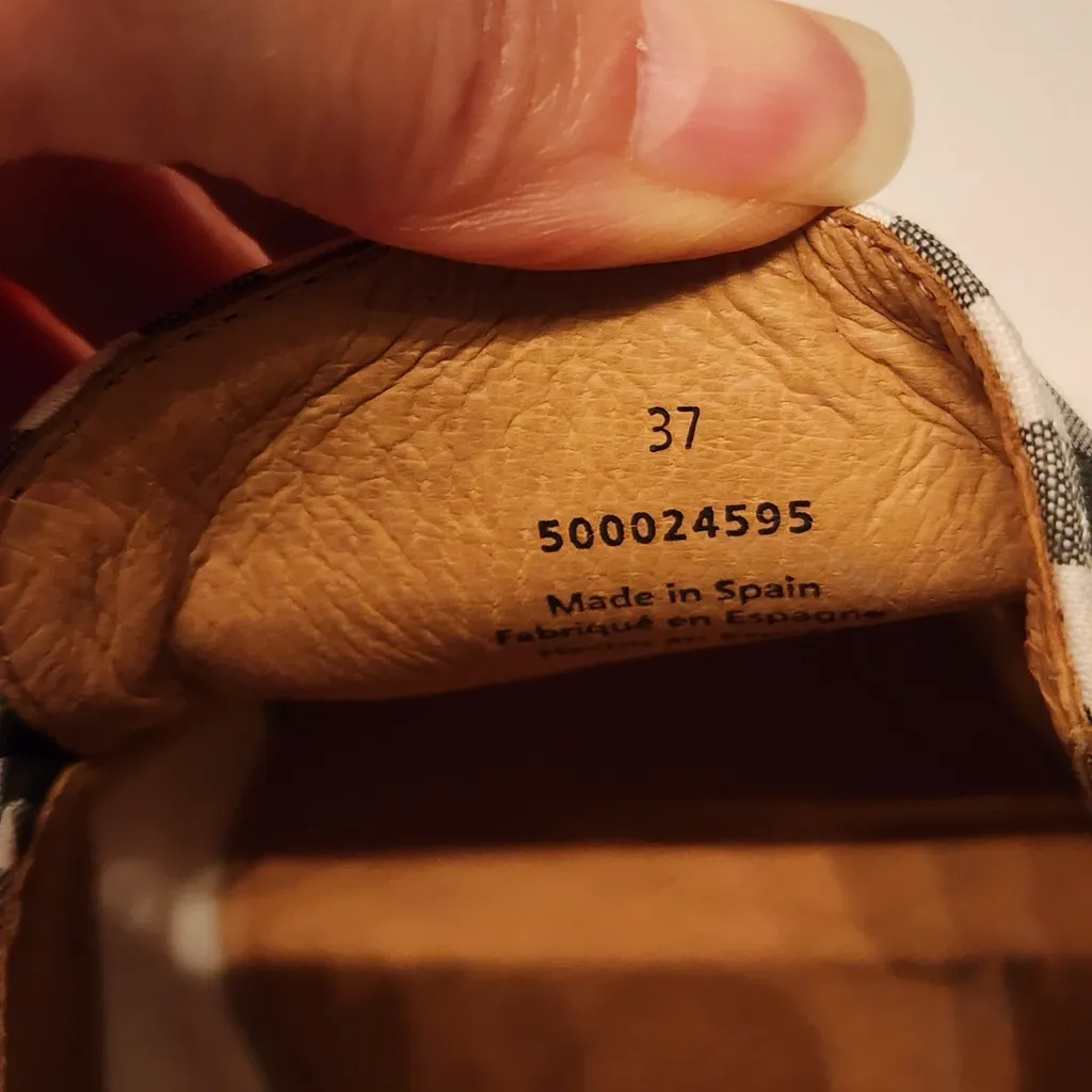 Free People At Ease Gingham Black & White Loafer Mules Women’s Size 6.5 /37 - Image 10