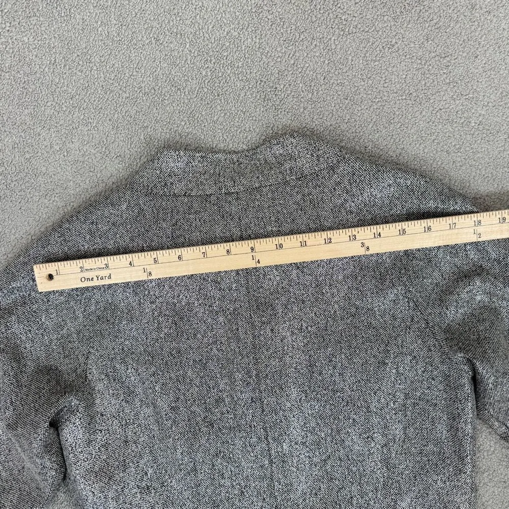 Jon by Teri Jon Open Mock Neck Metallic Belted Topper Jacket Silver Black Size 8 - Image 14