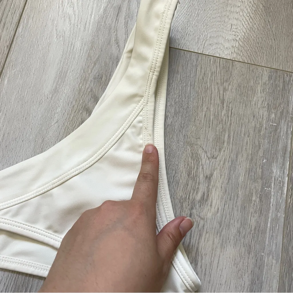 Fae Swim Bottoms cheeky thong womens Cream (medium) beach vacation minimalist - Image 4