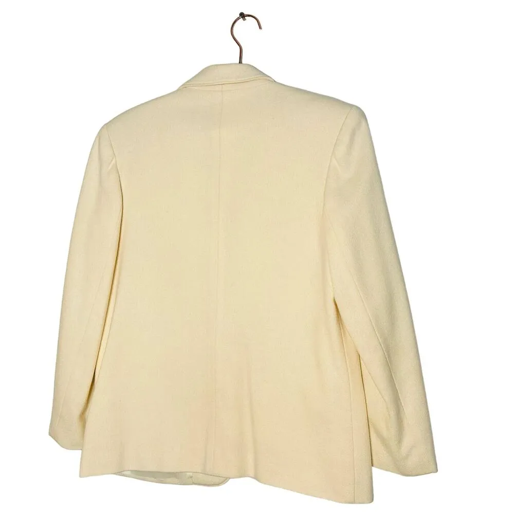 Vintage Block Island Petites Wool Shoulder Pad Single Button Blazer Jacket size8 Size 8 - Image 2