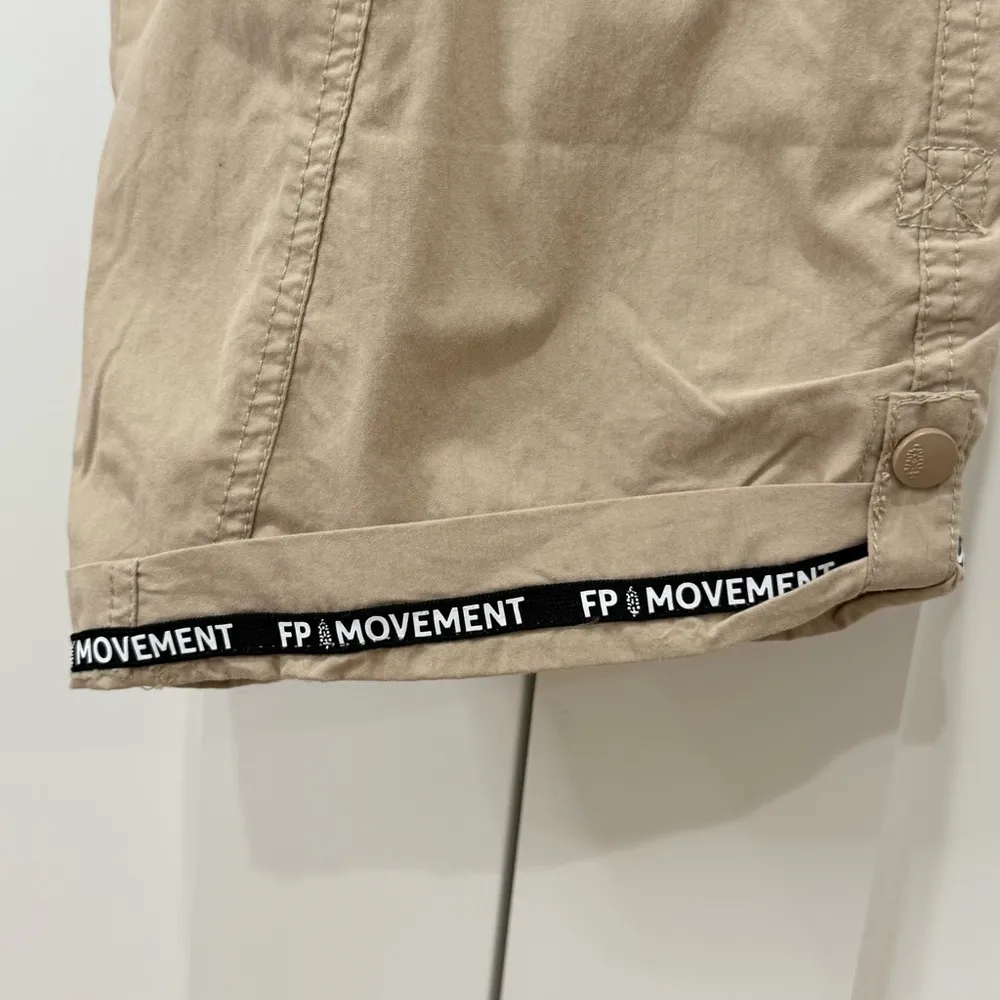 Free People Movement Mesmerize Me Solid Pants Cargo Khaki Large Hiking Boho Chic - Image 7