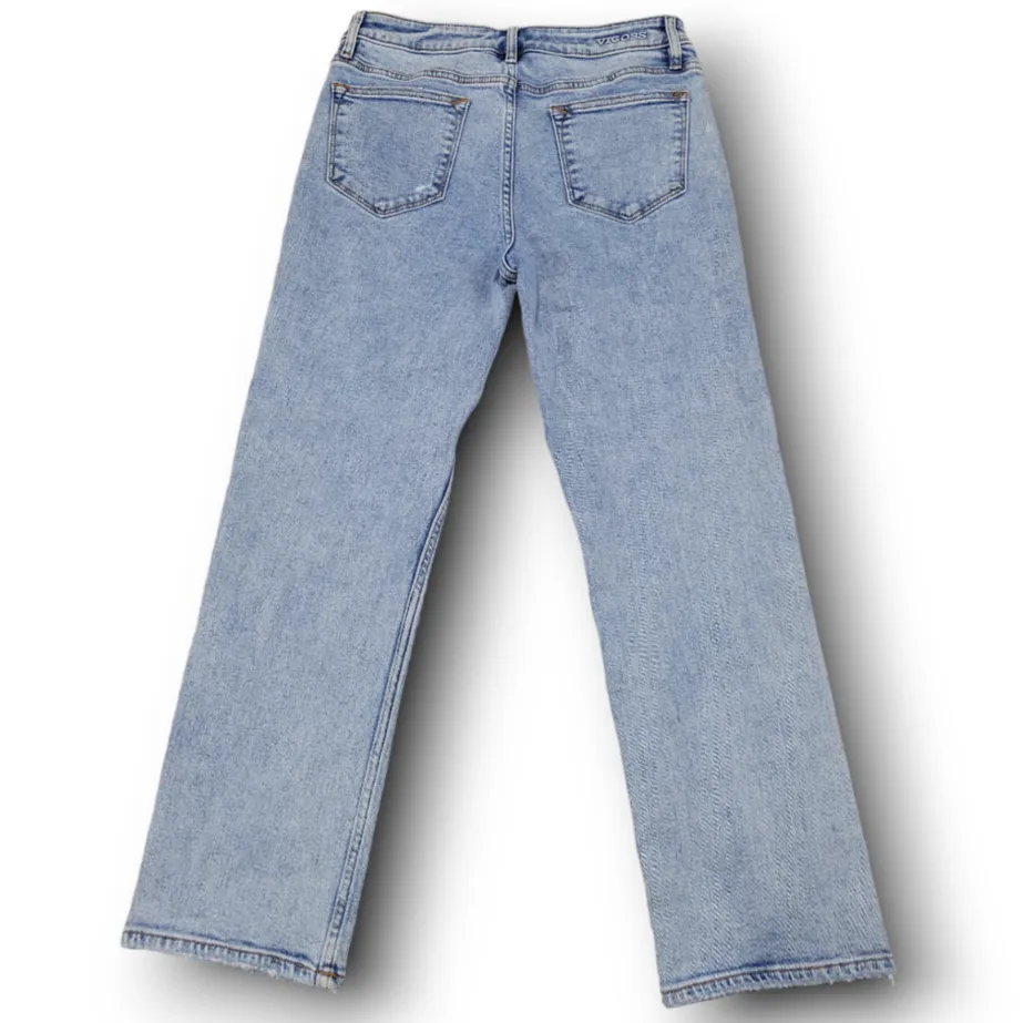 Vigoss Jeans Size 27 28x26 Women's Vigoss Frankie Slim Straight Jeans Distressed Blue Denim  - Image 2