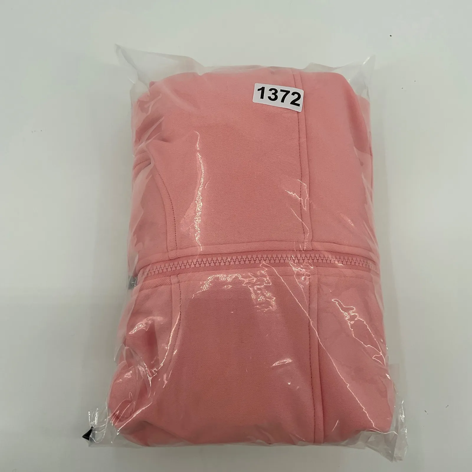 Pink Cropped Quarter Zip Hoodie‎ Fleece Lined Thumbholes Athletic Size XS - Image 5