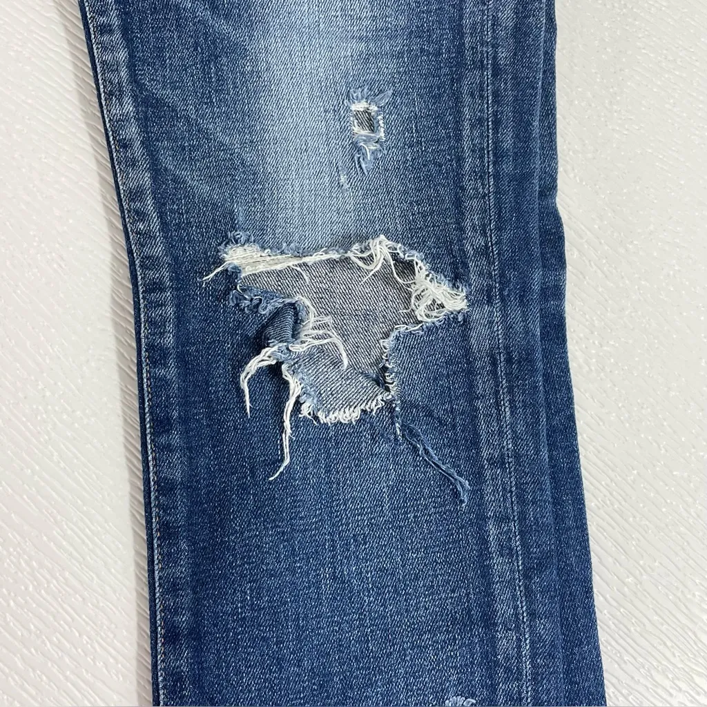 Moussy Vintage Jeans Boyfriend Fit Women’s Size‎ 26 Distressed Destroyed Denim Blue - Image 7