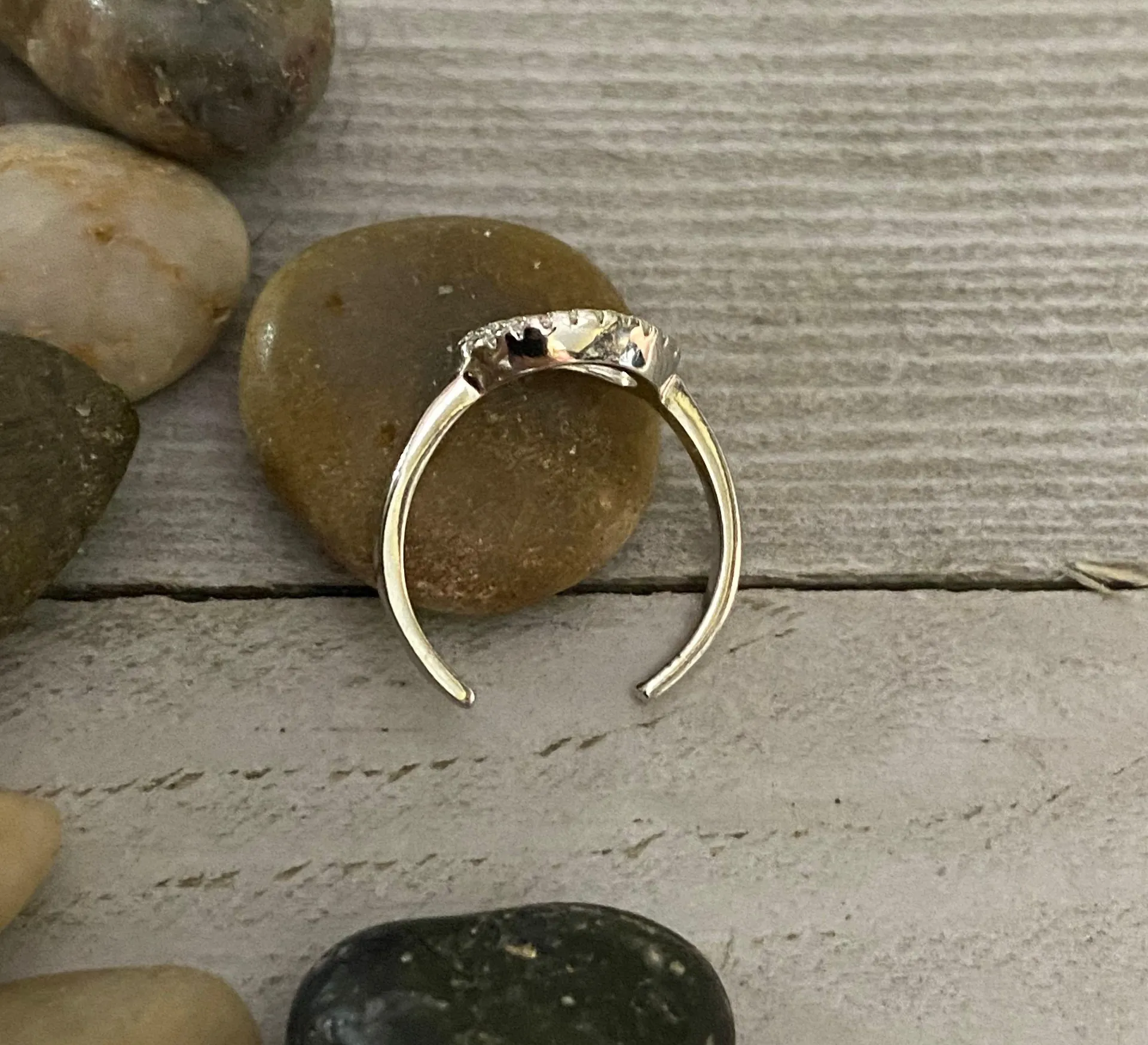 Sterling Silver Oval Cz Toe Ring - Image 3