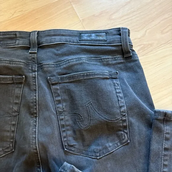 AG ADRIANO GOLDSCHMIED Black Wash‎ Mari High Rise Straight Leg Jeans Size 28 - Image 8
