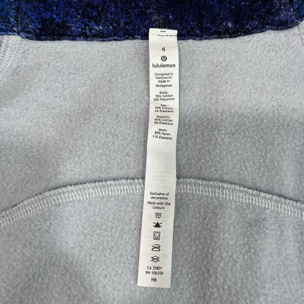 Lululemon Scuba Hoodie‎ Sweatshirt Fleece Polar Lights Blue Size 4 - Image 14
