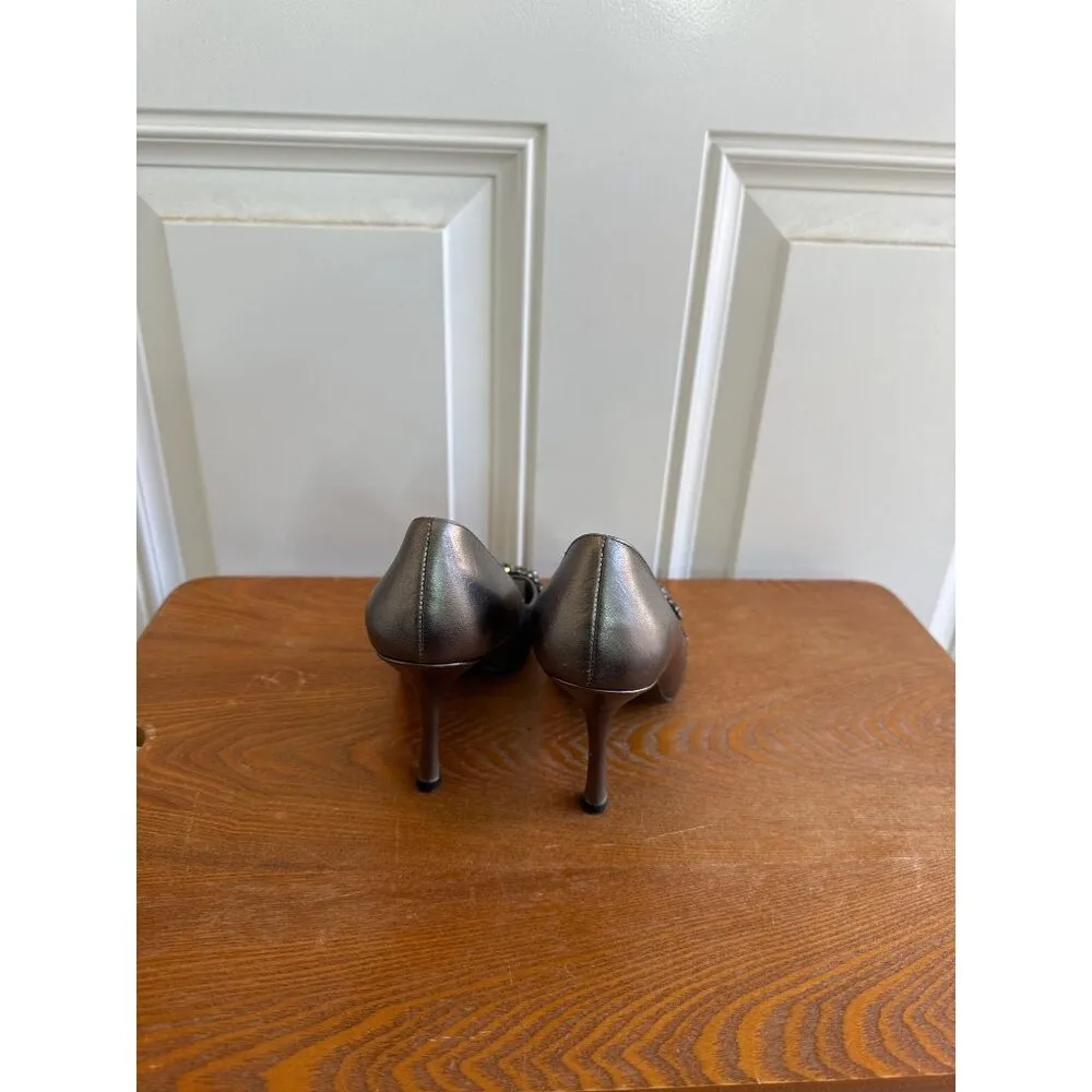 Alfani Beaded Women's Leather Uppers Beaded Dressy Heels Grey Size 6.5  SKU 2836 - Image 6