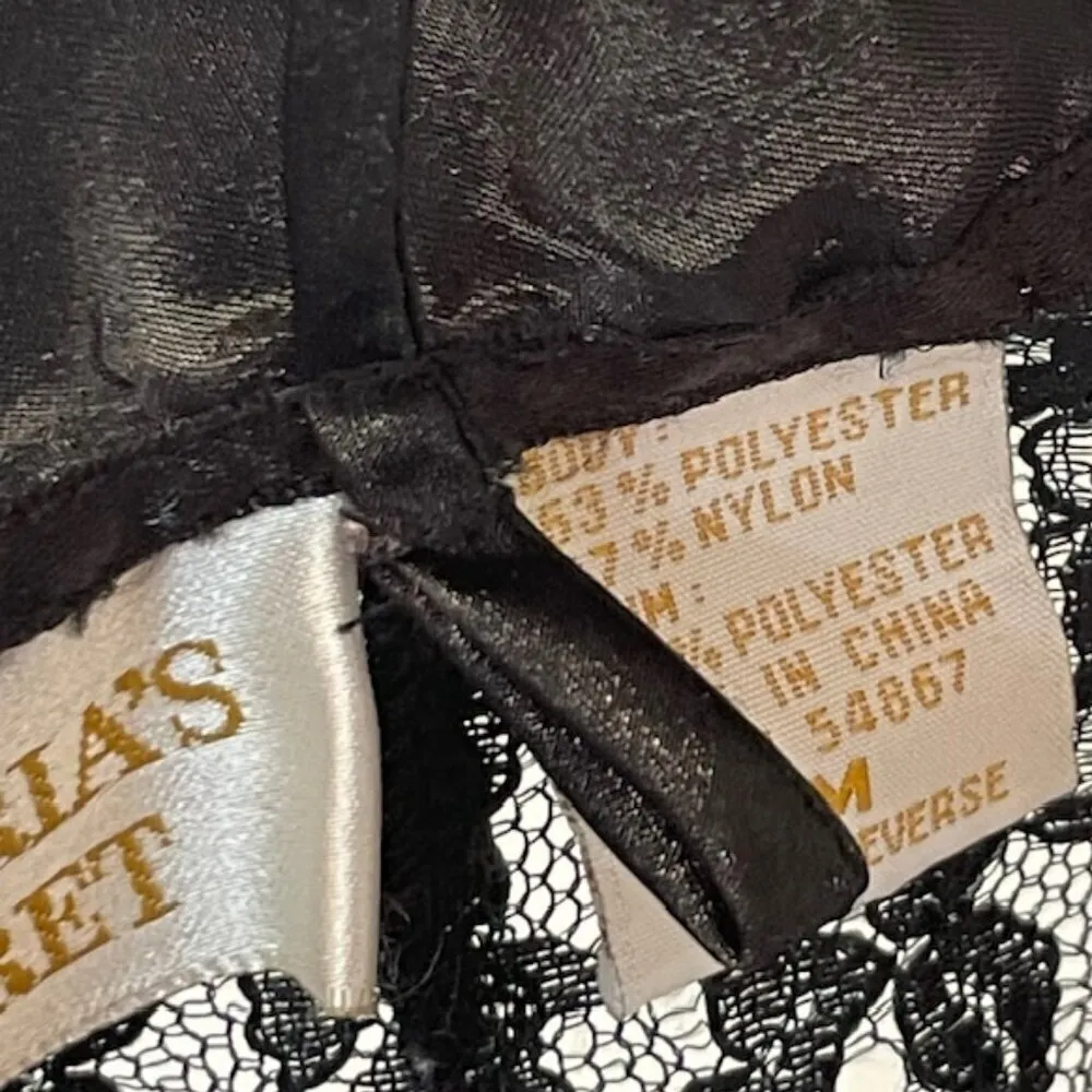 Victoria's Secret Vintage Gold Label Satin & Lace Teddy Bodysuit XS/S - Image 11