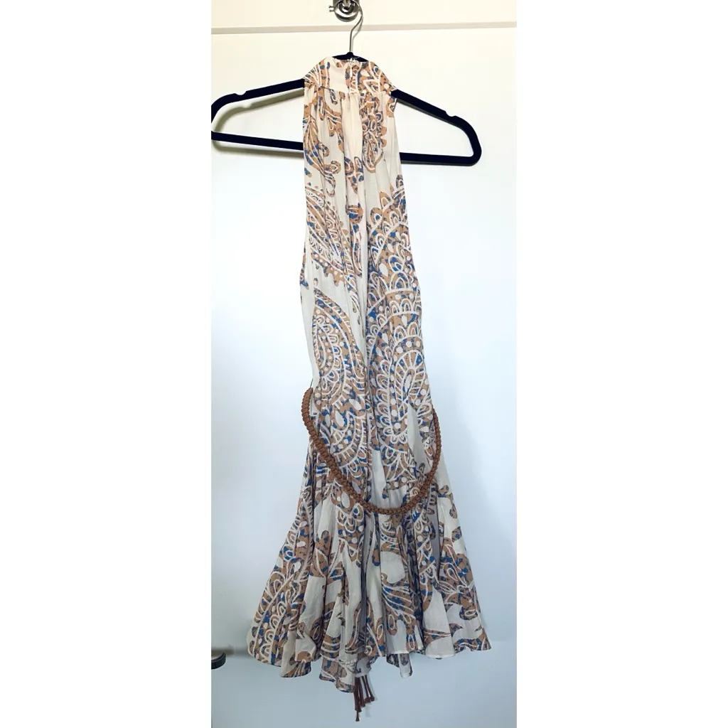 Zara Belted Print Halter Dress - Image 7
