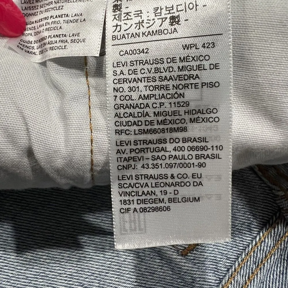 Levi's 501 Sz 29 Shorts High Rise Distressed Denim Jeans Athens Medium Wash NEW - Image 11