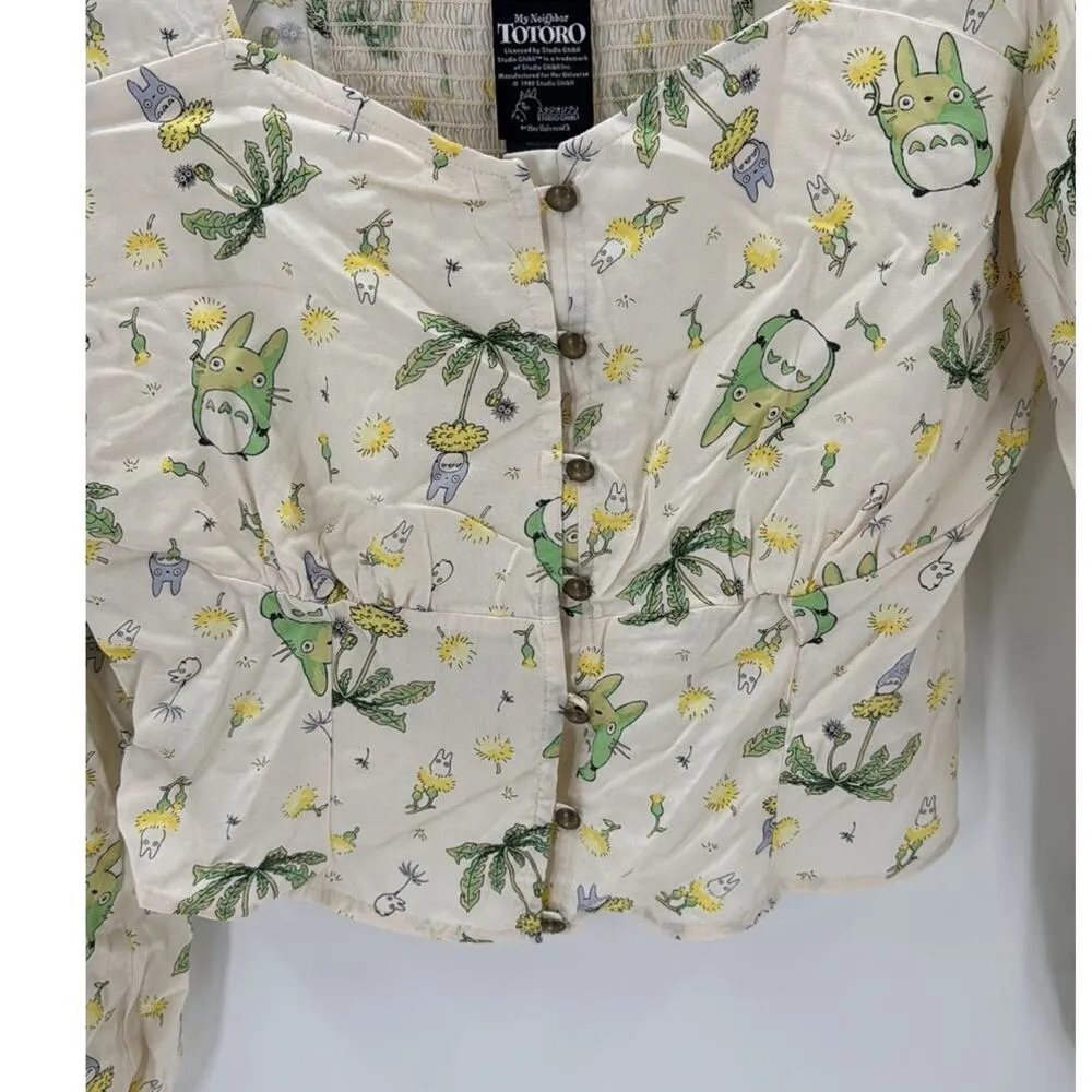 Her Universe Studio Ghibli My Neighbor Totoro balloon Sleeve anime top size XL - Image 4