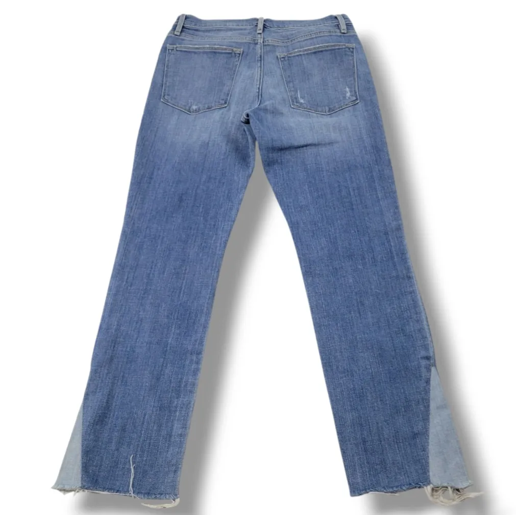 Frame Jeans Size 26 W27"xL26.5" Frame Le High Straight Jeans Stretch Blue Denim Pants Women's - Image 3