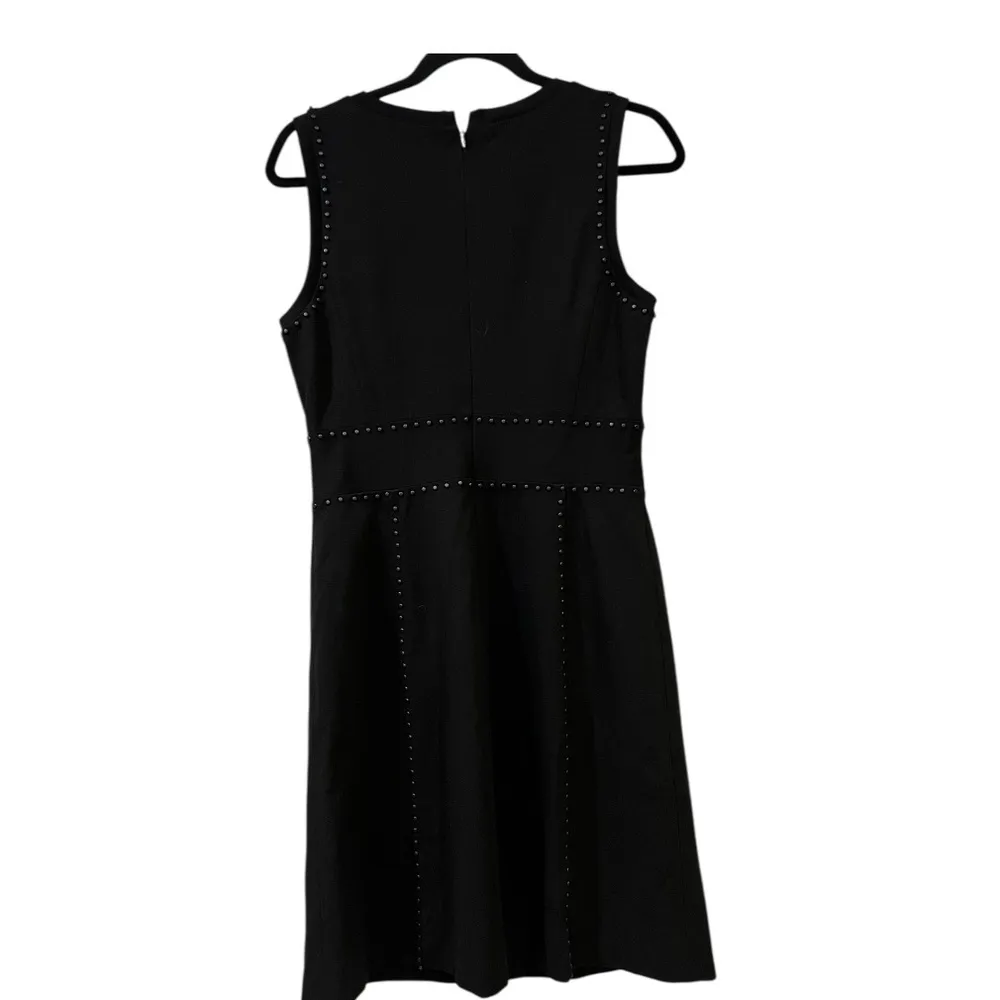 CLASSIQUES ENTIER Nordstrom Black Studded Italian Ponte Knit Skirt Dress 8 NWT - Image 14